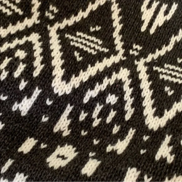 🏷️ Old Navy Border Stitch Geometric Open Front Cozy Cardigan S - Picture 6 of 10